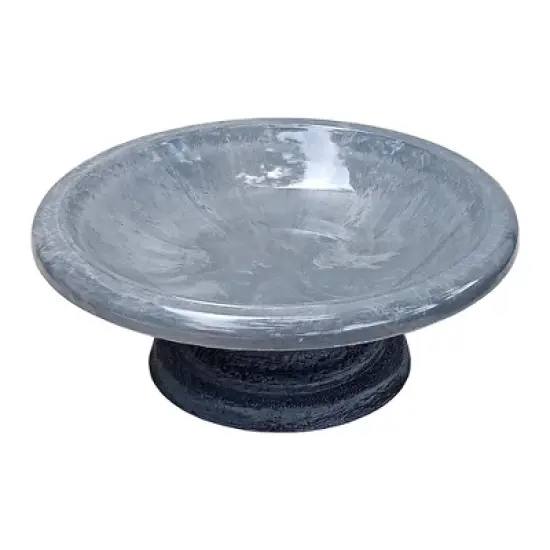 Tierra Garden 7.5"H Fiber Clay Birdbath, 19"D x 7.5"H, 6.5lbs. image {6}