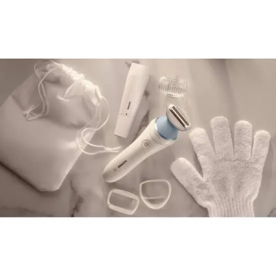 Philips Series 8000 Wet & Dry Women's Rechargeable Electric Shaver with Facial Hair Remover - BRL166/91 image {8}
