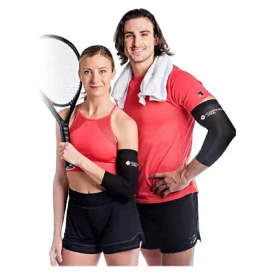 Copper Joe Recovery Elbow Compression Sleeve  Arthritis, Golfers ,Tennis Elbow And Tendonitis. Elbow Support Arm Sleeves For Men And Women - 2 Pack image {5}