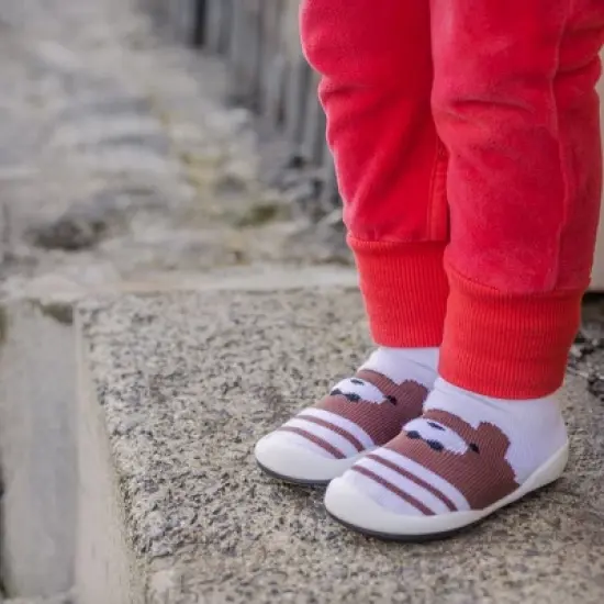 Komuello Toddler Boy First Walk Sock Shoes Big Bear image {4}