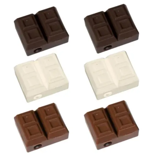 Sweet Sharpening & Scentsational Erasing (6 Pack) - Chocolate Bar Pencil Sharpeners with Scented Erasers image {6}