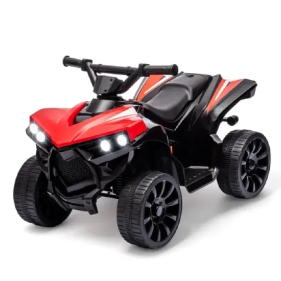 Kids ATV 4 Wheeler, 6V Ride on Toy, Wear-Resistant Wheels, Music & Foot Pedal, Battery Powered Electric Quad Car for Kids Toddlers 3-10 image {10}