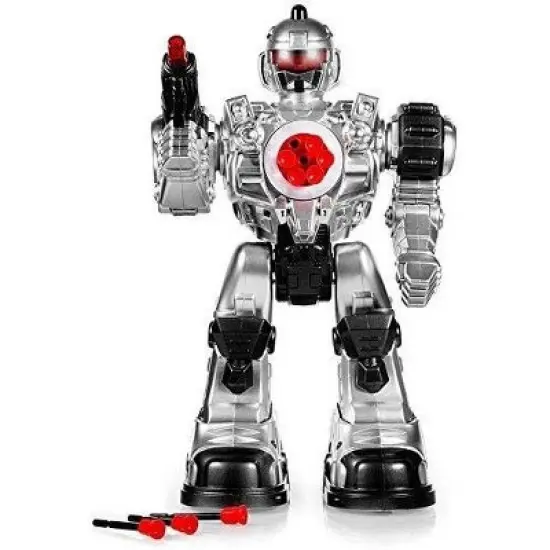 Robot Police Remote Control Toy Shoots Missiles Walks Talks and Dances with Flashing Lights 10 Functions - Play22Usa image {7}