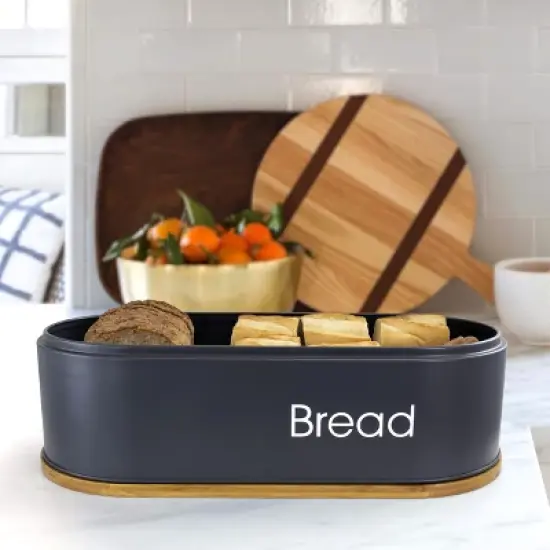MegaChef Kitchen 4 Piece Bamboo Storage and Organization Canister Set in White image {8}