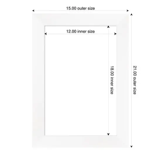 Amanti Art Cabinet White Narrow Framed Dry Erase Magnetic Board image {4}