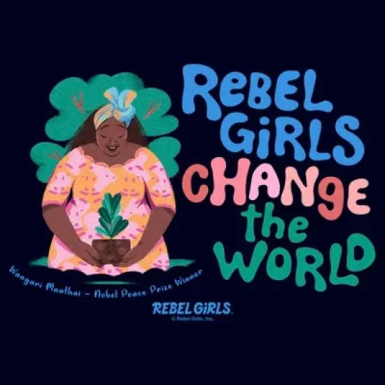 Junior's Rebel Girls Change the World Wangari Maathai T-Shirt image {1}