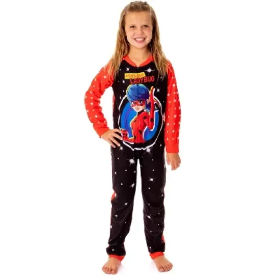 Miraculous: Tales of Ladybug & Cat Noir Girls' Character Footless Pajama Multicolored image {3}