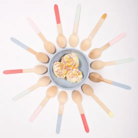 Meri Meri Blue Wooden Cutlery Set (Pack of 24) image {2}