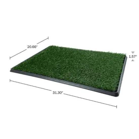 Artificial Grass Puppy Pee Pad for Dogs and Small Pets - 20x30 Reusable 4-Layer Training Potty Pad with Tray - Dog Housebreaking Supplies by PETMAKER image {5}