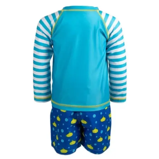 CoComelon JJ Toddler Boys Rash Guard and Swim Trunks Outfit Set image {5}