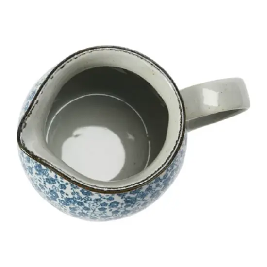 Storied Home Hand-Painted Country-Style Stoneware Pitcher with Floral Print image {3}