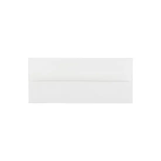 JAM Paper Strathmore Open End #10 Business Envelope 4 1/8" x 9 1/2" Bright White Wove 50/Pack image {4}