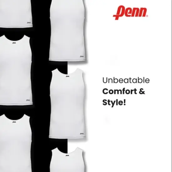 Penn Men's Modern Fit Tank Tops 4-Pack of Breathable, Tagless, Comfortable Cotton T-Shirts image {3}