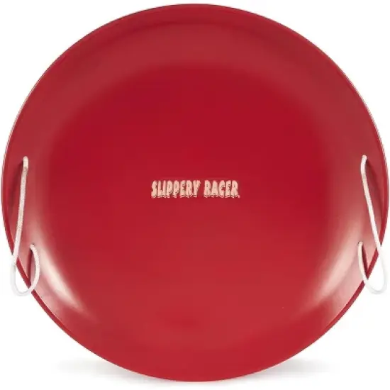 Slippery Racer ProDisc 26 Inch Heavy Duty Aluminum Iron Alloy Met0al Kids Saucer Snow Sled with Dual Riveted Soft Grip Rope Handles. image {9}