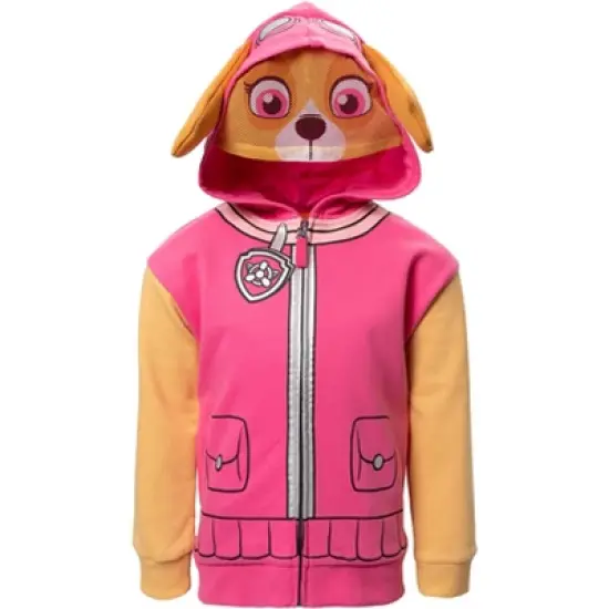 Paw Patrol Rubble Chase Skye Fleece Zip Up Pullover Hoodie Toddler to Little Kid image {9}