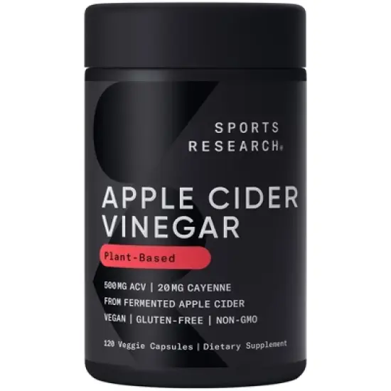Sports Research Apple Cider Vinegar, 120 Veggie Capsules image {5}
