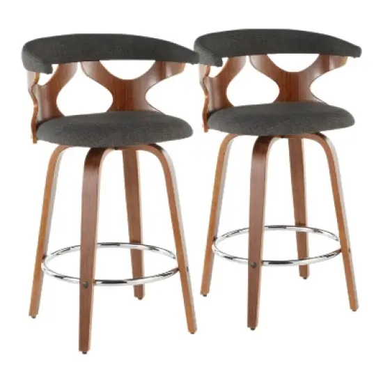 Set of 2 Gardenia Upholstered Counter Height Barstools - Lumisource image {13}