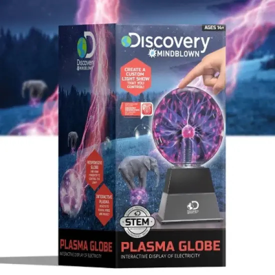Discovery #Mindblown 6" Plasma Orb Science Kit Interactive Electricity Display image {5}