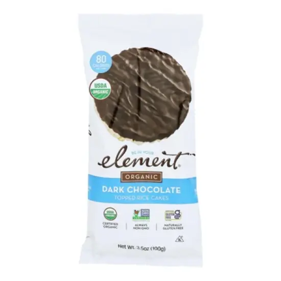 Element Organic Dark Chocolate Topped Rice Cakes - Case of 6/3.5 oz image {1}