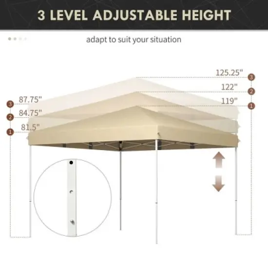 Resenkos Backyard Garden Canopy, Camping Canopy Screen Tent,13' x 13' Pop Up Canopy Tent with Height Adjustable, Carry Bag for Outdoor, Garden, Patio, image {6}