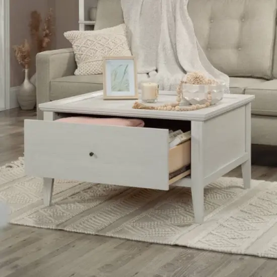 Sauder Larkin Ledge Storage Coffee Table with Drawer Glacier Oak image {3}