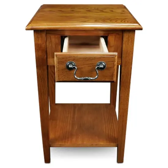 Favorite Finds Square Side Table Medium Oak Finish - Leick Home image {4}