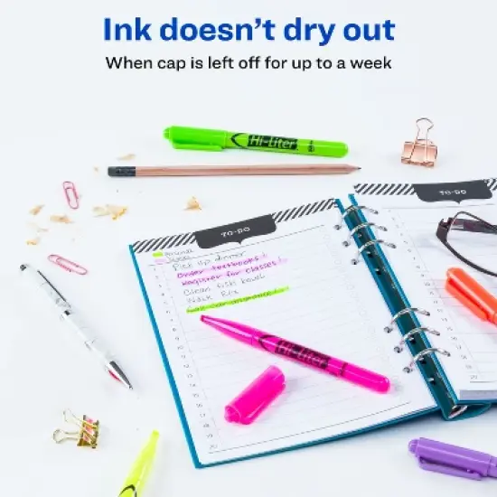 Avery Pen-Style Highlighters, 6 Assorted Colors Per Pack, 4 Packs, 24 Highlighters Total (23565) image {4}