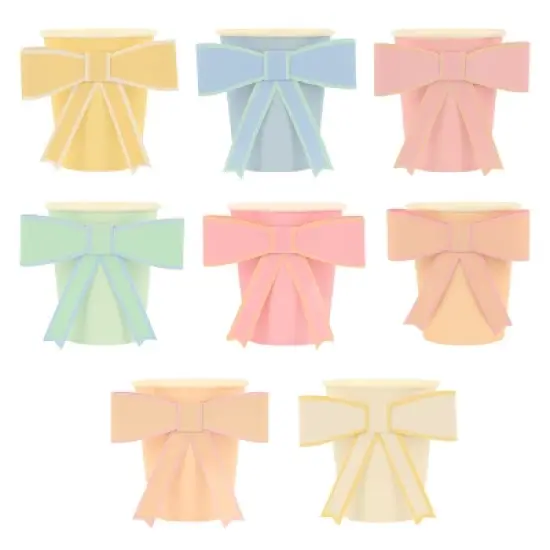 Meri Meri Pastel Bow Cups (Pack of 8) image {8}