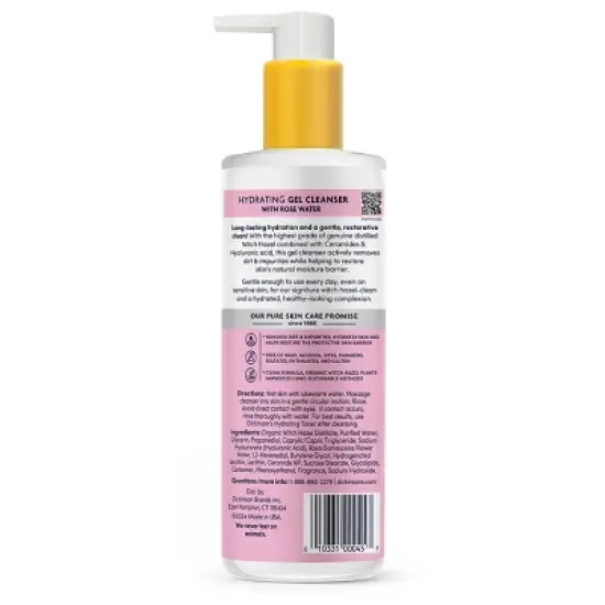 Dickinson's Original Witch Hazel Hydrating Gel Daily Cleanser with Rose Water - 12fl oz image {2}