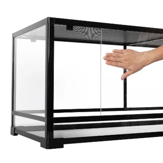 REPTI ZOO 67 Gallon Reptile Large Terrarium Newly Upgraded All Glass 48" x 18" x 18" Double Hinge Door with Top Ventilation Reptile Terrarium image {1}