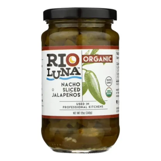 Rio Luna Organic Nacho Sliced Jalapenos - Case of 12/12 oz image {1}
