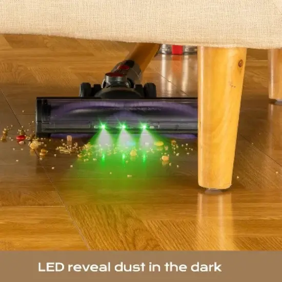 ELEPHAS Cordless Vacuum Cleaner, 35 Mins Runtime Vacuum Cleaners for Home, Stick Vacuum with Self-Standing, Handheld Vacuum for Pet Hair/Carpet/Floor image {5}