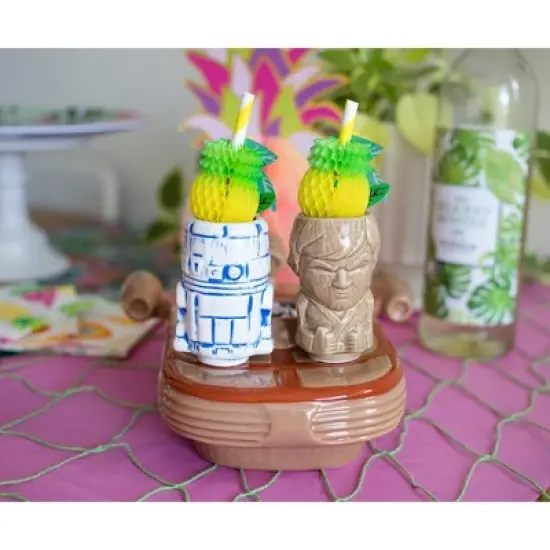 Beeline Creative Geeki Tikis Star Wars Landspeeder Punch Bowl with Luke and R2-D2 Mini Muglets image {2}