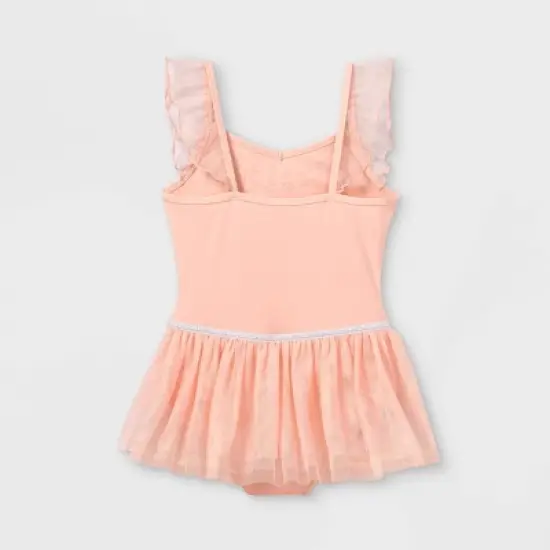 Girls' Dancewear Cami Flutter Sleeve Leotard with Skirt - Cat & Jack&trade; Pink image {1}
