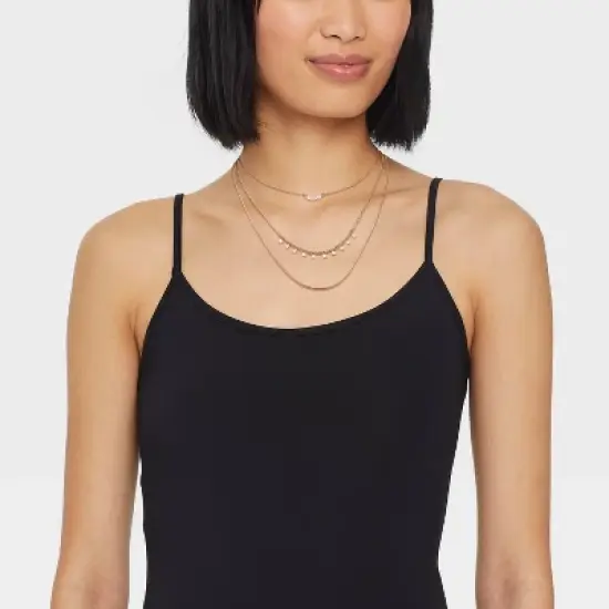 Semi-Precious Pearl and Stars Station Necklace Set 3pc - Universal Thread&trade; Gold image {1}