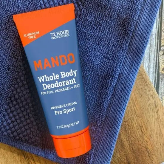 Mando Whole Body Men's Invisible Cream Deodorant Pro-Sport - Aluminum-Free 2.2oz image {7}