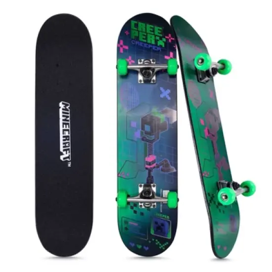Minecraft 31'' Lenticular Deck Standard Skateboard - Green image {7}