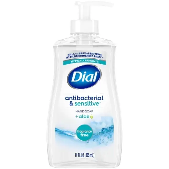 Dial Antibacterial Sensitive Hand Soap -  Fragrance Free - 11 fl oz image {10}