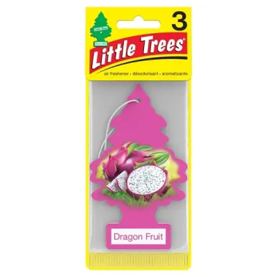 Little Trees 3pk Dragon Fruit Air Fresheners: Car Freshener, Disposable, Non-Powered, Purple, Paper, Keep Out of Reach of Children image {6}
