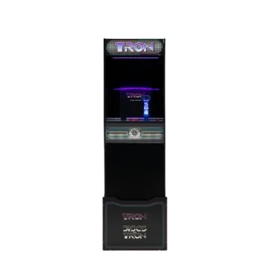 Arcade1Up Tron Home Arcade with Riser and Stool image {1}
