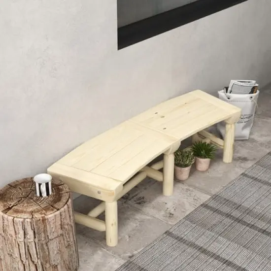 MOEPISY Semicircular Round Outdoor Tree Bench image {1}
