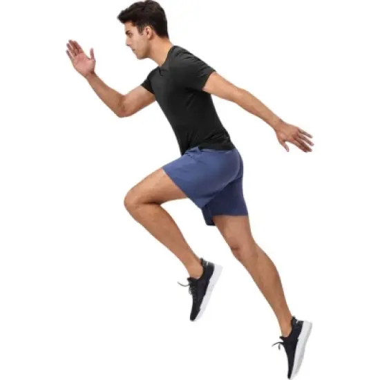 Anna-Kaci Active Men's Performance Crew Neck Athletic T-Shirt with Subtle Hex Pattern and Moisture-Wicking Fabric image {5}