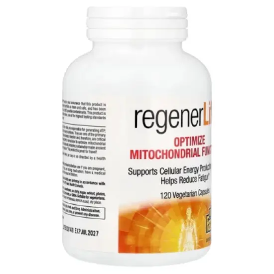 Natural Factors RegenerLife&reg;, Optimize Mitochondrial Function, 120 Vegetarian Capsules image {3}