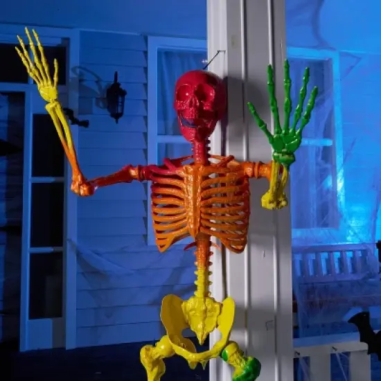 JOYIN Halloween Decor 5.6 FT Posable Skeleton for Indoor Outdoor Halloween  Decoration Giant Life Size Skeletons Spooky Scary Party Haunted House Prop image {3}