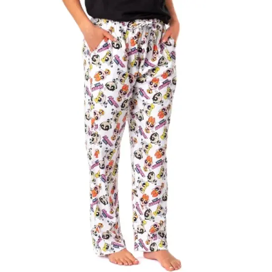 The Powerpuff Girls Womens' TV Series Show Characters Sleep Pajama Pants White image {4}