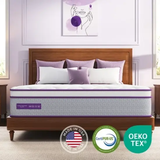 Sersper 14 inch Memory Foam Spring Hybrid Mattress Queen image {7}