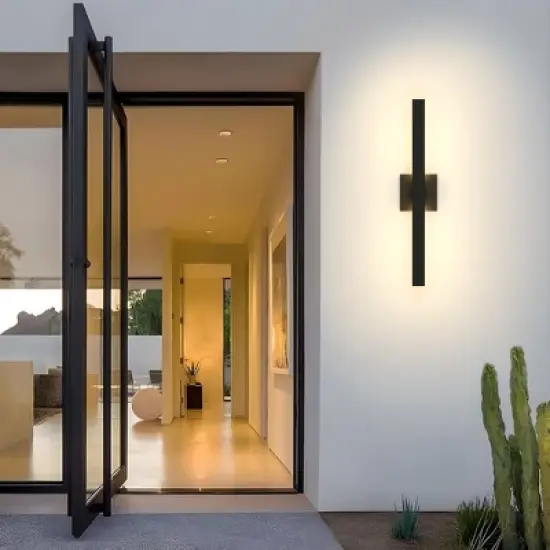 LamQee Aluminum Long Outdoor Modern LED Wall Light Slim Linear Exterior Lighting Fixtures Wall Mount image {3}