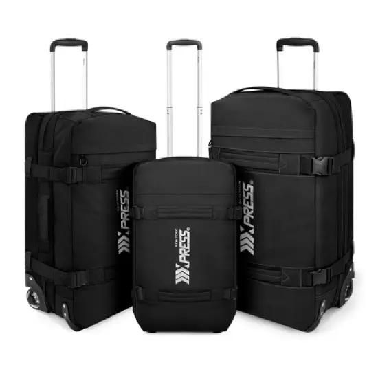 New York Xpress Soft Roller Luggage Set, Wheeled Travel Duffel Luggage, 20" 26" 30" 3PC image {11}