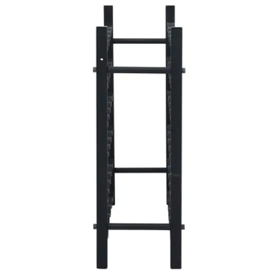 vidaXL Black Iron Wine Rack - Stylish, Durable and High-Capacity Storage Solution for Up to 36 Wine Bottles, Easy Assembly Required image {3}