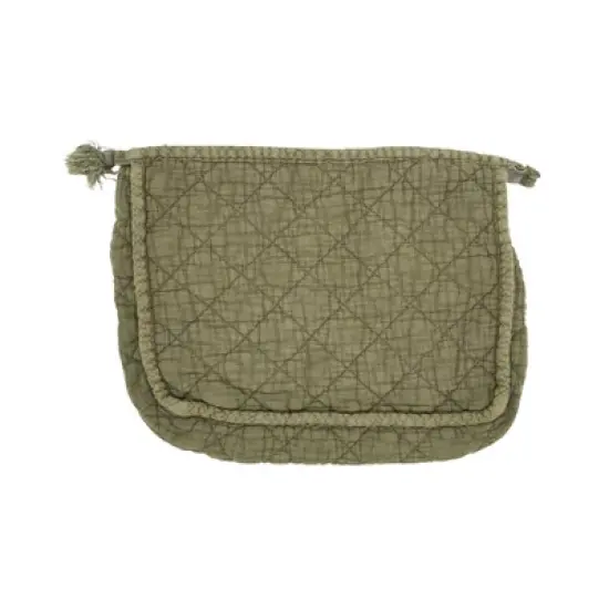 Saro Lifestyle Soft Cotton Quilted Cosmetic Bag image {4}